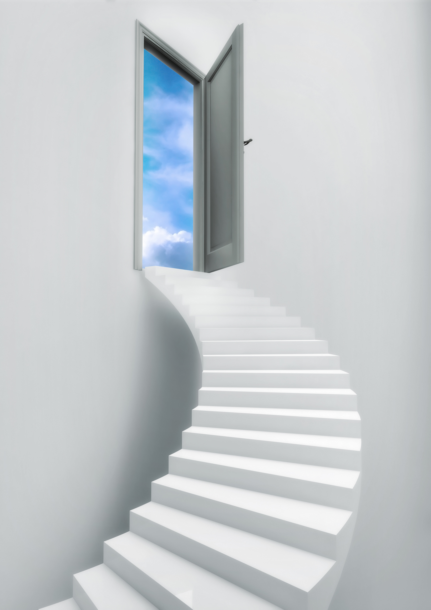 ladder stairs heaven door freedom blue sky